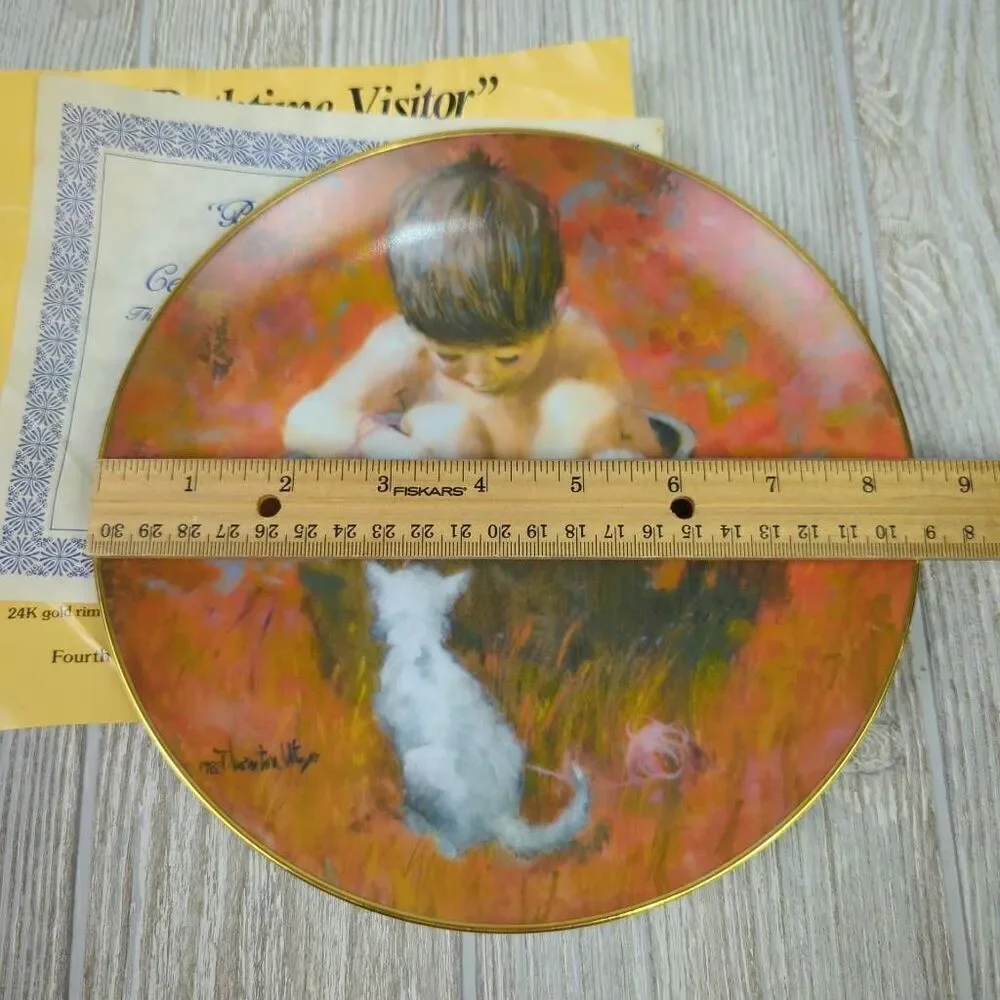 Viletta Thomas Utz Bathtime Visitor Carefree Days Collection Decorative Plate